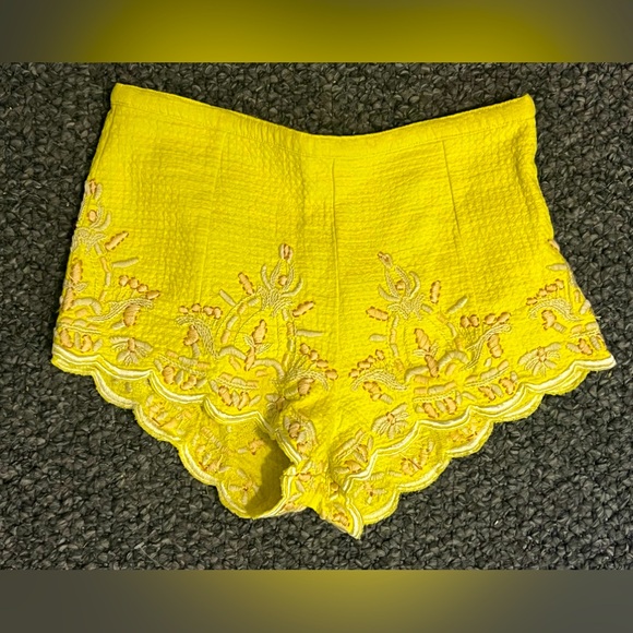 Free People Embroidered Shorts with Side Zipper - Picture 1 of 9